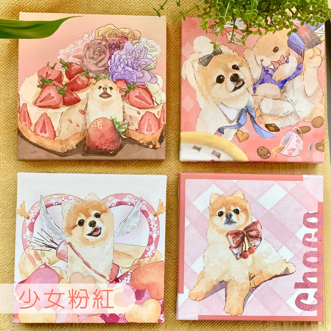 掛住毛毛 掛畫系列(一套四幅)